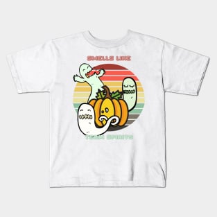 Sunset Ghosts / Smells Like Team Spirits (Pumpkin Edition) Kids T-Shirt